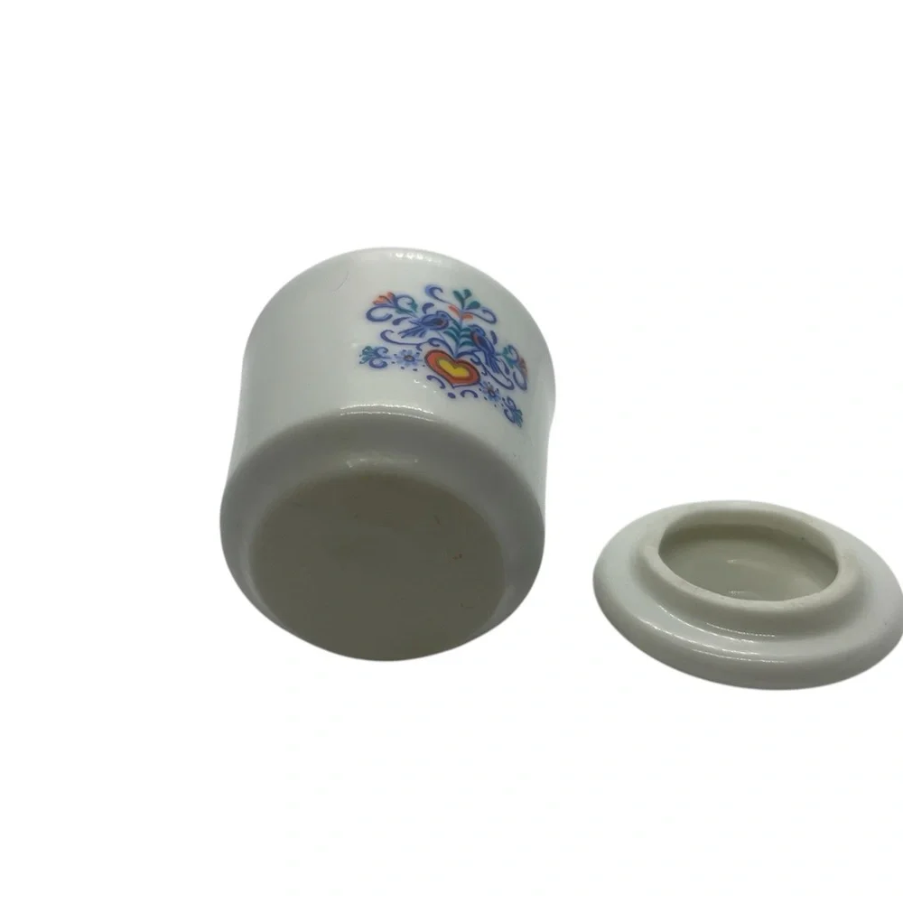 Porcelain Children's Tea Set Covered Sugar Bowl Replacement‎ White Floral Birds